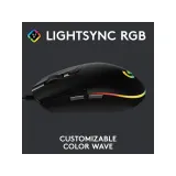 LOGITECH G203 LIGHTSYNC RGB 6 Button Gaming Mouse, 200-8000 DPI, Cable length: 2.1 m