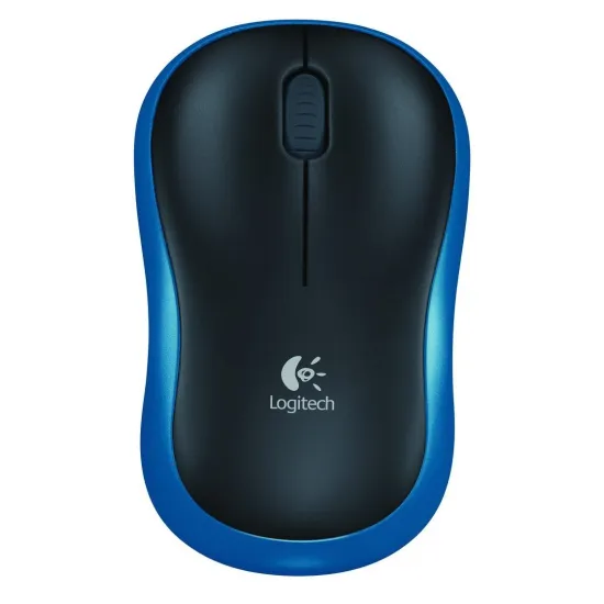 LOGITECH M185 Compact Wireless Mouse, 2.4 Ghz, 1000 dpi, 1 x AA Battery, 10 m, Blue