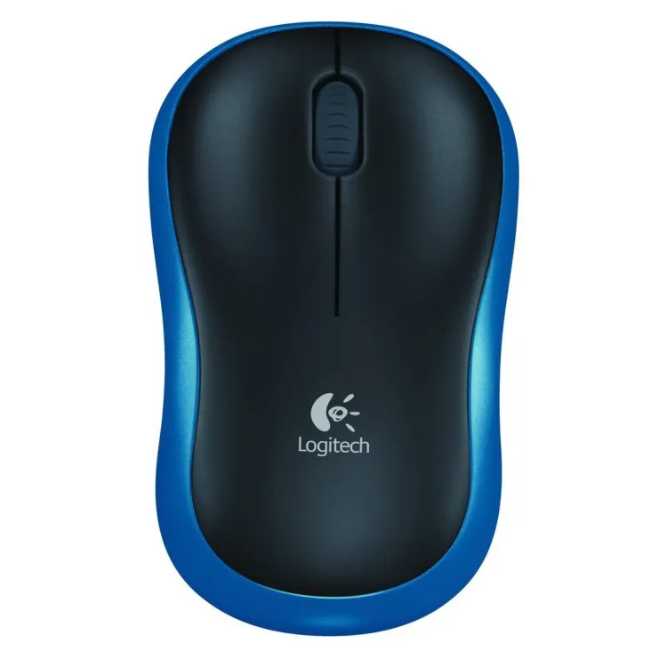 LOGITECH M185 Compact Wireless Mouse, 2.4 Ghz, 1000 dpi, 1 x AA Battery, 10 m, Blue