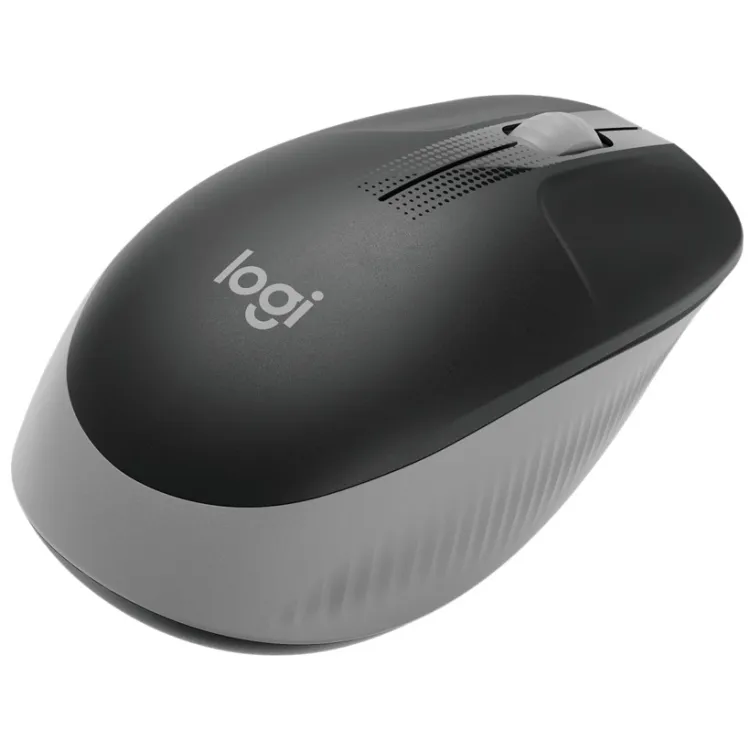 LOGITECH M190 Grey Wireless Mouse, Full Size Curve Design, 18-month battery life (AA battery)