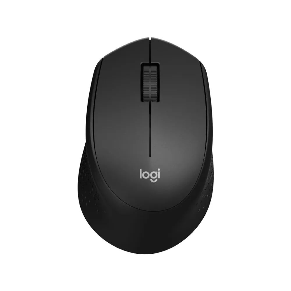 LOGITECH M330 Silent Plus Wireless Optical Mouse, 1000 DPI, 3 Buttons, 1x AA Battery, Black