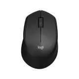 LOGITECH M330 Silent Plus Wireless Optical Mouse, 1000 DPI, 3 Buttons, 1x AA Battery, Black