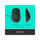 LOGITECH M720 Triathlon Multi-Device Wireless Bluetooth Mouse, 1000 dpi, 8 buttons, 10 m