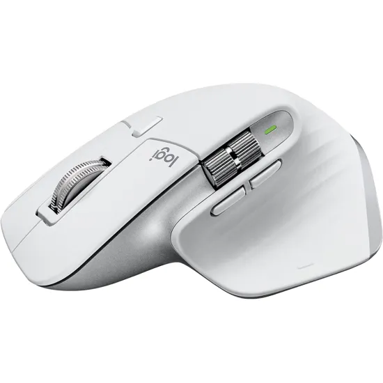 LOGITECH MX MASTER 3S Wireless Mouse,200-8000 DPI,7 buttons, 141 g,Rechargeable Li-Po battery,White