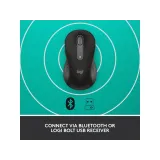 LOGITECH Signature M650 Wireless Bluetooth Mouse, 4000 dpi, 10 m wireless range, Graphite
