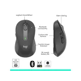 LOGITECH Signature M650 Wireless Bluetooth Mouse, Large, 4000 dpi, 10 m wireless range, Graphite