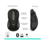 LOGITECH Signature M650 Wireless Mouse for Business, 400-4000 DPI, Bluetooth, 10m, 1x AA battery