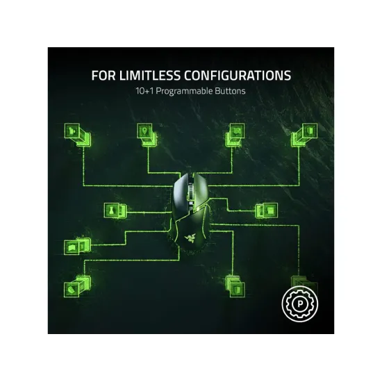 RAZER Basilisk V3 Customizable Gaming Mouse with Razer Chroma RGB, 26K DPI, 11 Buttons