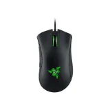 RAZER DeathAdder Essential Gaming Mouse with 6400 DPI optical sensor, 220 ips, Green Lighting