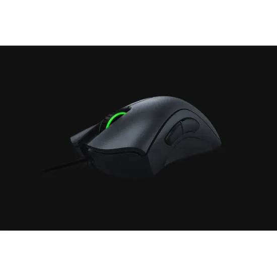 RAZER DeathAdder Essential Gaming Mouse with 6400 DPI optical sensor, 220 ips, Green Lighting