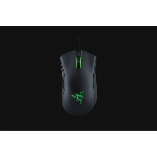 RAZER DeathAdder Essential Gaming Mouse with 6400 DPI optical sensor, 220 ips, Green Lighting