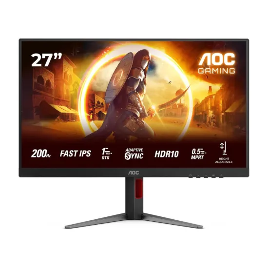 AOC Gaming IPS Monitor 27G4HA, 27 , Full HD, 200Hz, 0.5 ms, 1000:1, HDMI*2/DP, HAS/PIVOT, 2W x 2