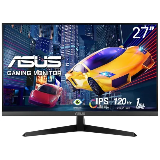 ASUS LED IPS Gaming Monitor VY279HGR, 27 ,FHD 1920 x 1080, 1 ms, 120Hz, 1500:1, Eye Care, VGA/HDMI