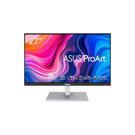 ASUS ProArt PA278CV Professional Monitor, 27 , IPS WQHD 2560 x 1440, USB-C/DP/HDMI*2/USB HUB, HAS