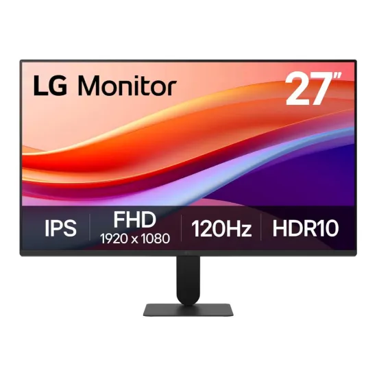 LG LED IPS Monitor 27U41YA-B, 27 , Full HD 1920 x 1080, 120Hz, 1500:1, 1 ms, HDMI/VGA, HDR10