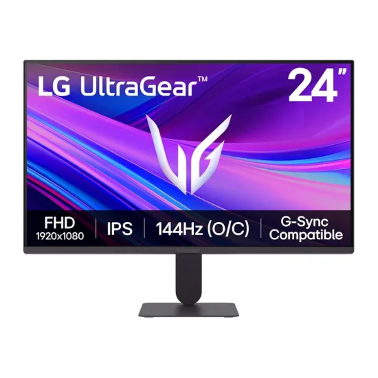 LG UltraGear IPS Gaming Monitor 24G411A-B, 23.8 , Full HD 1920x1080, 144Hz OC, 1ms MBR, DP/HDMI