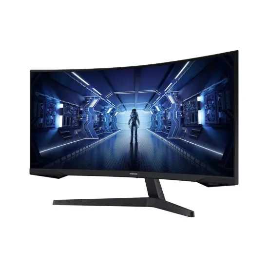 SAMSUNG Odyssey G55T 34 WQHD 3440x1440 Gaming Curved Monitor, 165Hz, 1 ms, 2500:1,250 cd/m2,DP/HDMI