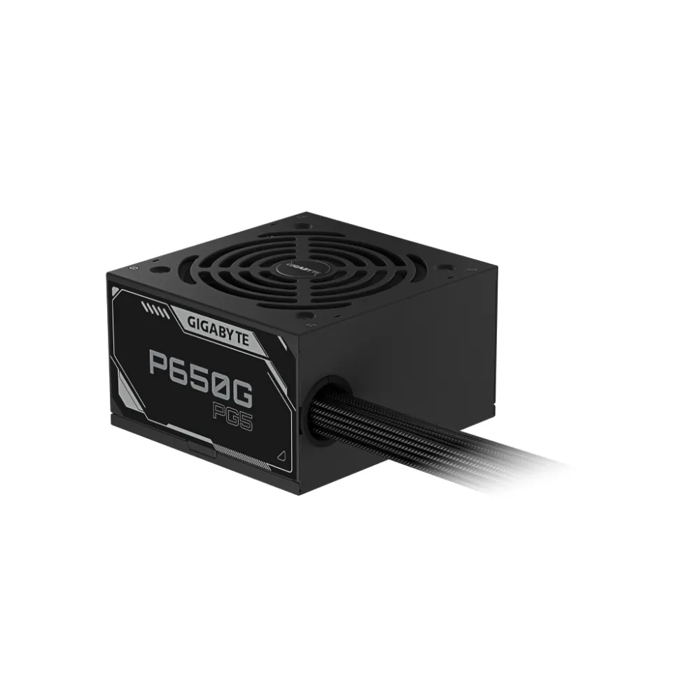 GIGABYTE GP-P650G PG5 650W Power Supply, 80 PLUS Gold certified, 120mm Silent (HYB) Fan, ATX 3.1