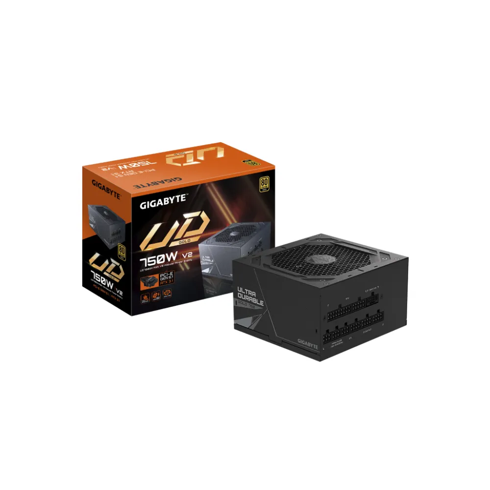 GIGABYTE GP-UD750GM PG5 V2 750W 80 PLUS Gold, ATX 3.1, PCIe Gen 5.1, 120mm (HYB) fan, Fully modular