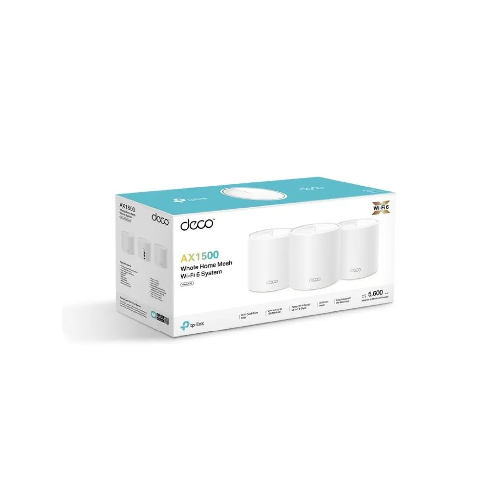 TP-LINK Deco X10(3-pack) AX1500 Whole Home Mesh Wi-Fi 6 System, up to 520m2