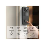 TP-LINK TAPO D205 Smart Video Doorbell Mini 2K Live View, Ultra-Wide 160 FOV, Built-in Battery, IP54