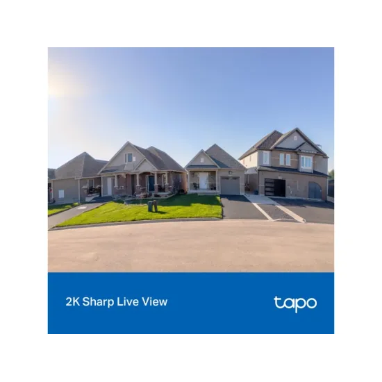 TP-LINK TAPO D205 Smart Video Doorbell Mini 2K Live View, Ultra-Wide 160 FOV, Built-in Battery, IP54