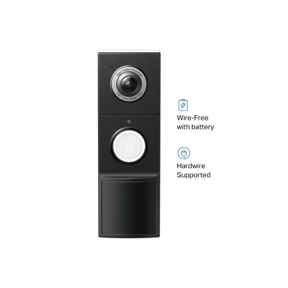 TP-LINK TAPO D235 Video Doorbell Camera 2K 5MP Head-to-Toe View, Smart AI Detection