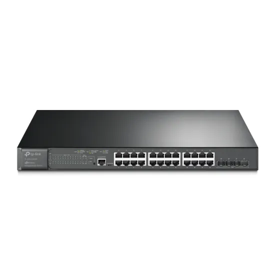 TP-LINK TL-SG3428XMP JetStream 24-Port Gigabit and 4-Port 10GE SFP+ L2+ Managed Switch 24-Port PoE+