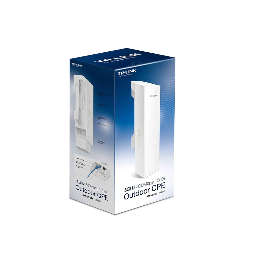 TP-LINK CPE510 Antena Outdoor 5GHz 300Mbps Wi-Fi 13dBi, 23dBm, 10+ km, IP55 Weather proof