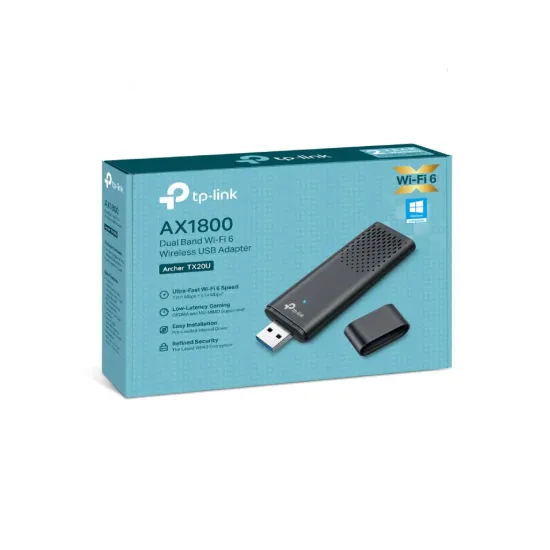 TP-LINK ARCHER TX20U AX1800 Dual Antennas High Gain Wireless USB Adapter WiFi 6