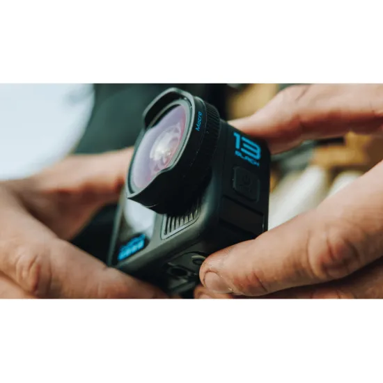 GoPro Macro Lens Mod - Variable Close-Focus Wide Angle Lens, Compatible with HERO13 Black