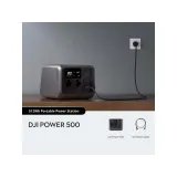 DJI Power 500 - 512Wh Portable Power Station, AC Output x2,USB-C x2,USB-A x2,SDC Lite x1,AC Input x1