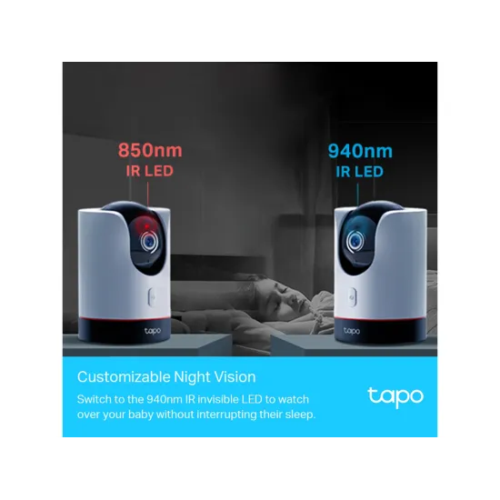 TP-LINK TAPO C225 Pan/Tilt AI Home Security Wi-Fi Camera, 2K QHD, 360 degree horizontal FOV