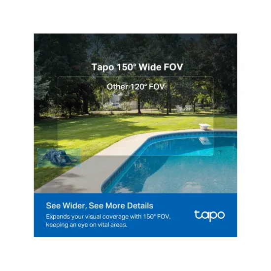 TP-LINK TAPO C425 KIT Solar-Powered Security Camera Kit, 2K QHD, 4MP, Free AI Detection, IP66