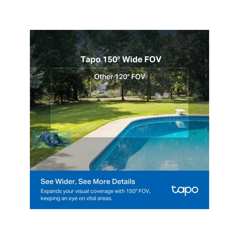 TP-LINK TAPO C425 KIT Solar-Powered Security Camera Kit, 2K QHD, 4MP, Free AI Detection, IP66
