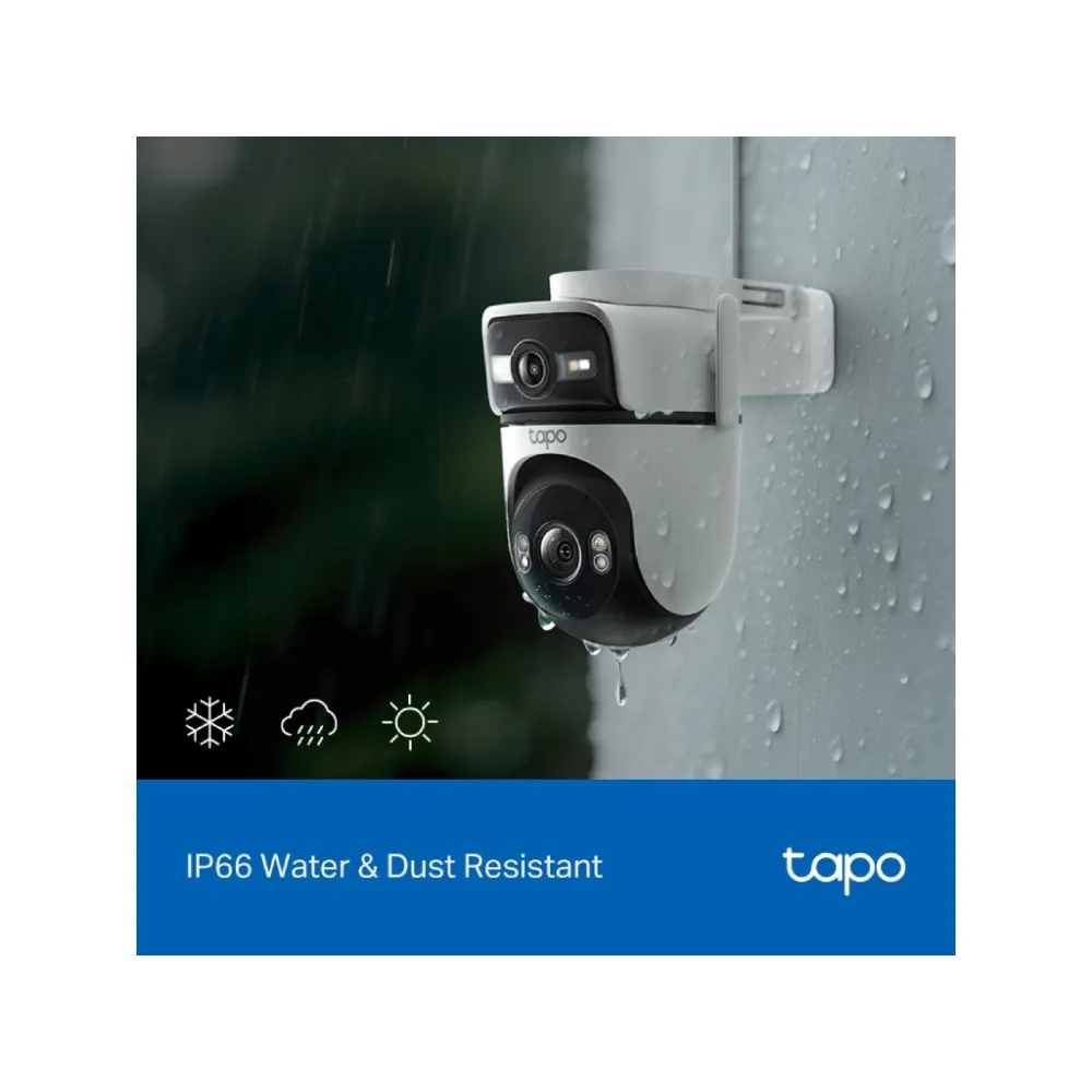 TP-LINK TAPO C545D Outdoor Dual Lens Security Wi-Fi Camera,Double 2K View,360 AI Tracking,3MP, IP66