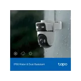 TP-LINK TAPO C545D Outdoor Dual Lens Security Wi-Fi Camera,Double 2K View,360 AI Tracking,3MP, IP66