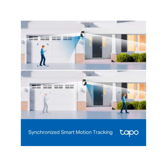 TP-LINK TAPO C545D Outdoor Dual Lens Security Wi-Fi Camera,Double 2K View,360 AI Tracking,3MP, IP66