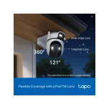 TP-LINK TAPO C545D Outdoor Dual Lens Security Wi-Fi Camera,Double 2K View,360 AI Tracking,3MP, IP66