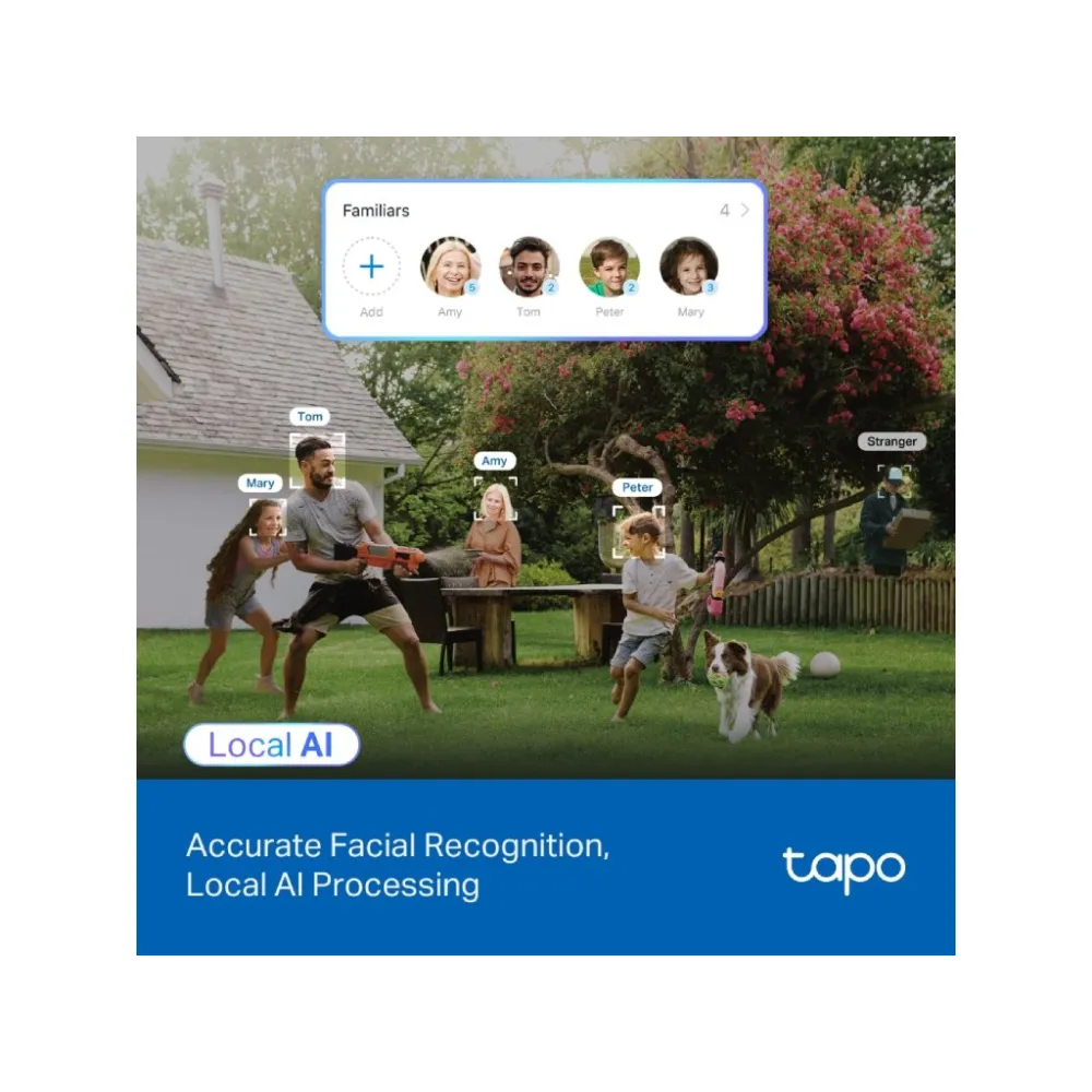TP-LINK TAPO C560WS 4K Outdoor Pan/Tilt Security Wi-Fi Camera, 360 AI Tracking, IP66 Weatherproof