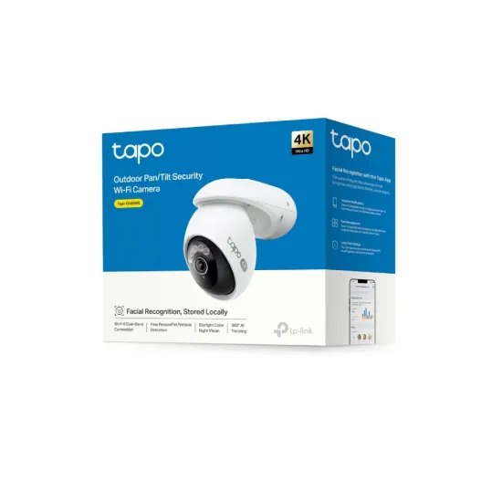 TP-LINK TAPO C560WS 4K Outdoor Pan/Tilt Security Wi-Fi Camera, 360 AI Tracking, IP66 Weatherproof