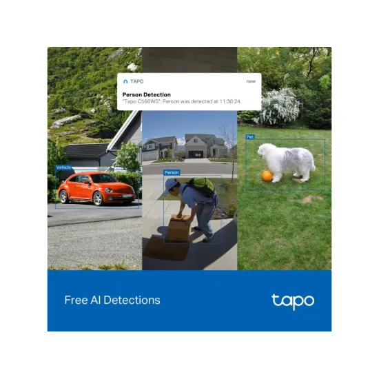 TP-LINK TAPO C560WS 4K Outdoor Pan/Tilt Security Wi-Fi Camera, 360 AI Tracking, IP66 Weatherproof