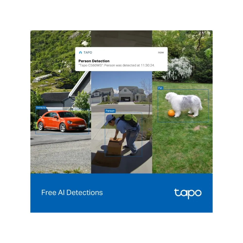 TP-LINK TAPO C560WS 4K Outdoor Pan/Tilt Security Wi-Fi Camera, 360 AI Tracking, IP66 Weatherproof