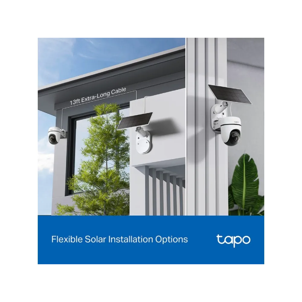 TP-LINK TAPO C610 KIT Solar-Powered Pan/Tilt Security Camera Kit, 360 AI Tracking, 2K 3MP, IP65