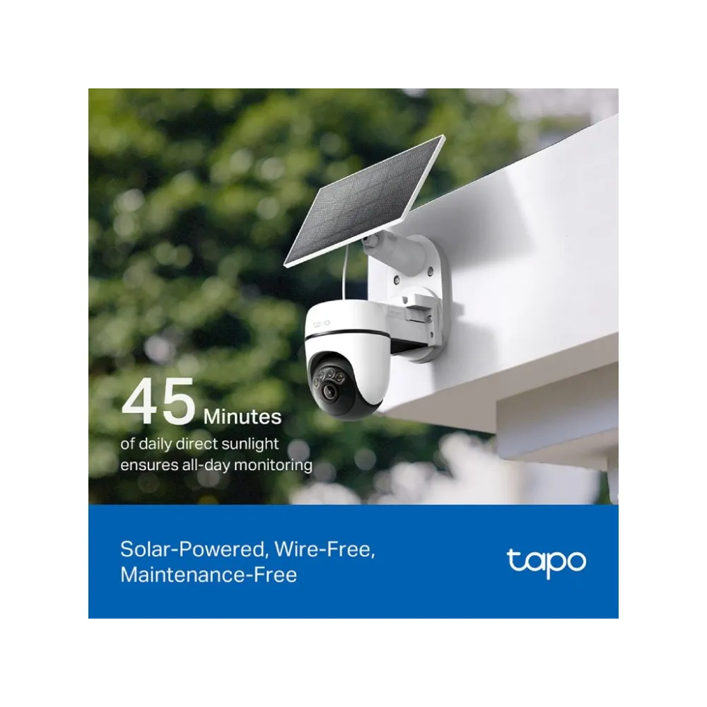 TP-LINK TAPO C610 KIT Solar-Powered Pan/Tilt Security Camera Kit, 360 AI Tracking, 2K 3MP, IP65