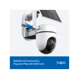 TP-LINK TAPO C615G KIT Solar-Powered Pan/Tilt 4G LTE Security Camera Kit, 2K 3MP, IP65