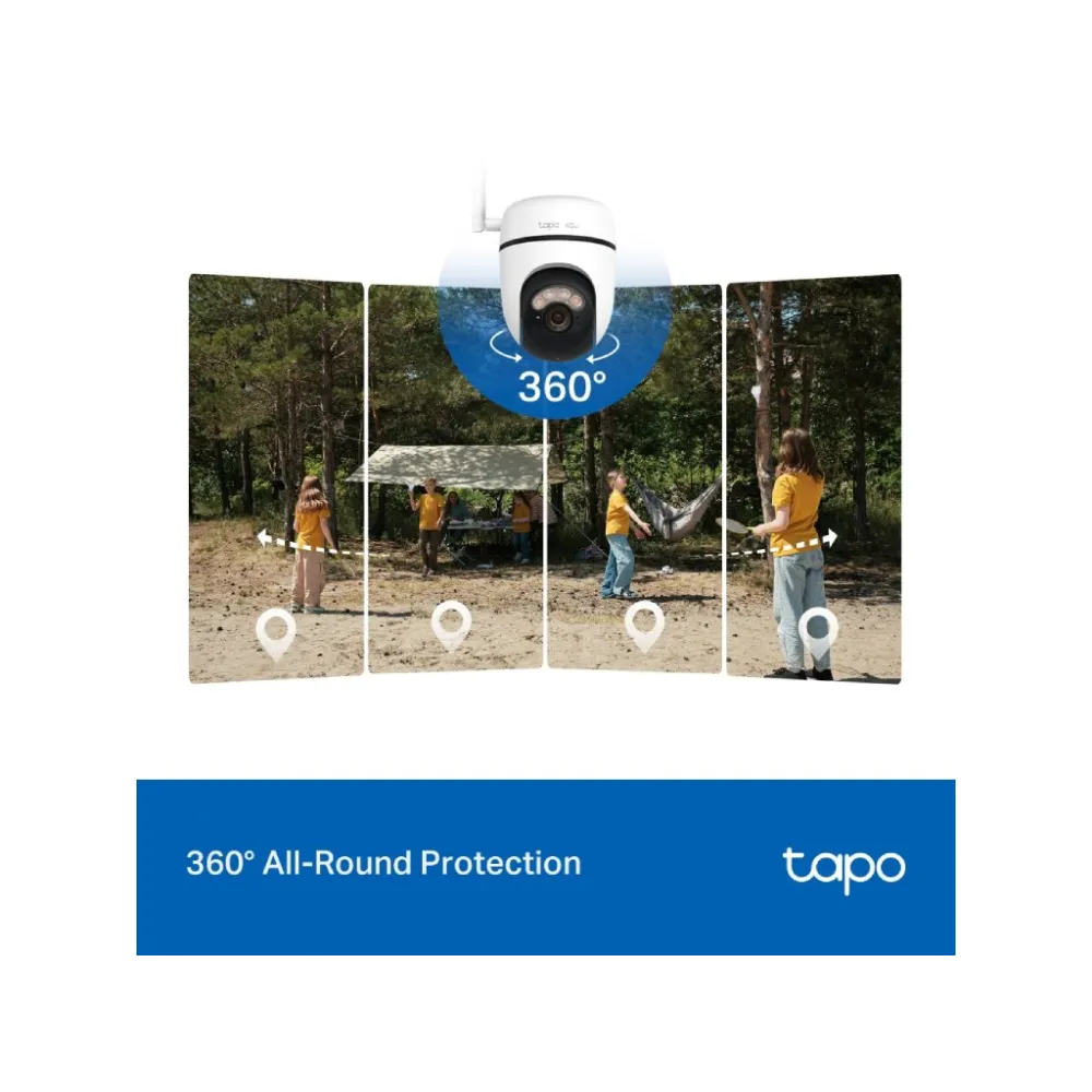 TP-LINK TAPO C615G KIT Solar-Powered Pan/Tilt 4G LTE Security Camera Kit, 2K 3MP, IP65