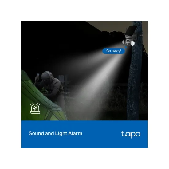 TP-LINK TAPO C615G KIT Solar-Powered Pan/Tilt 4G LTE Security Camera Kit, 2K 3MP, IP65
