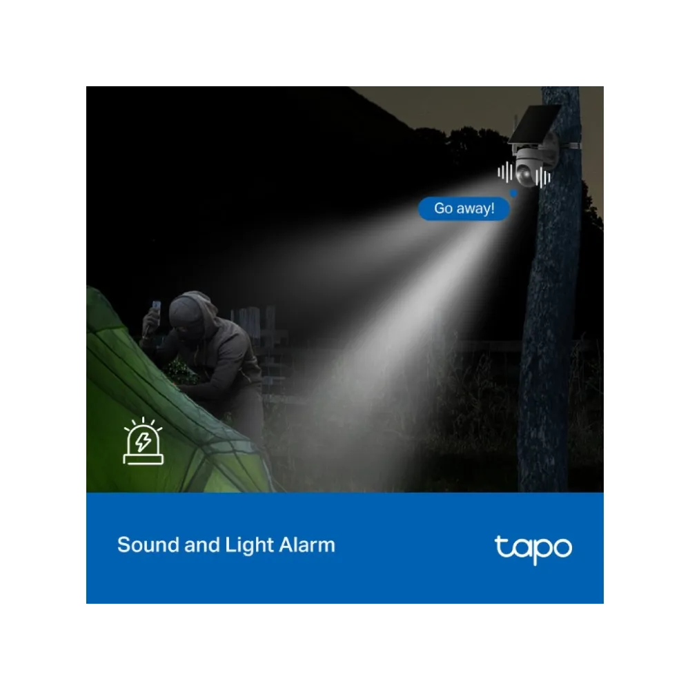 TP-LINK TAPO C615G KIT Solar-Powered Pan/Tilt 4G LTE Security Camera Kit, 2K 3MP, IP65