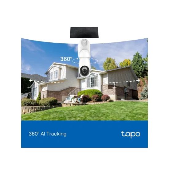 TP-LINK TAPO C660 KIT Ultra 4K Solar-Powered Pan/Tilt Security Camera Kit, 360 AI Tracking